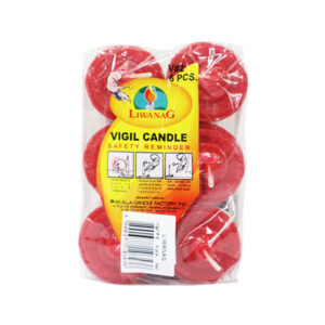 Liwanag Vigil And Filler Candle No.2 Red 6s x 40