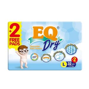 EQ Dry Baby Diaper Econo Pack Large 32pcs
