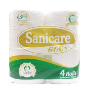 Sanicare Bathroom Tissue 3 Ply 4 Rolls