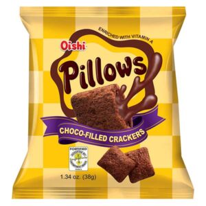 Oishi Pillows Choco-Filled Crackers 38g