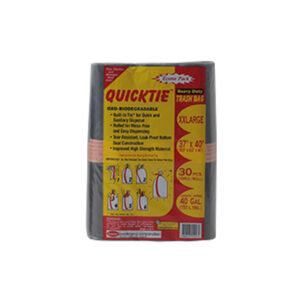 Quicktie Trash Bag Economy Roll Black XXL 30pcs