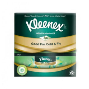 Kleenex Facial Tissue Eucalyptus 3Ply Box 80Pull