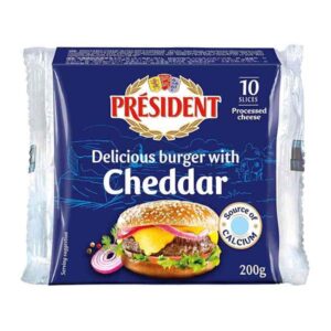 President Burger With Cheddar 200g