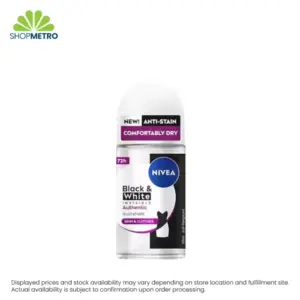 Nivea Black And  White Invisible Authentic Deo Roll On 50ml
