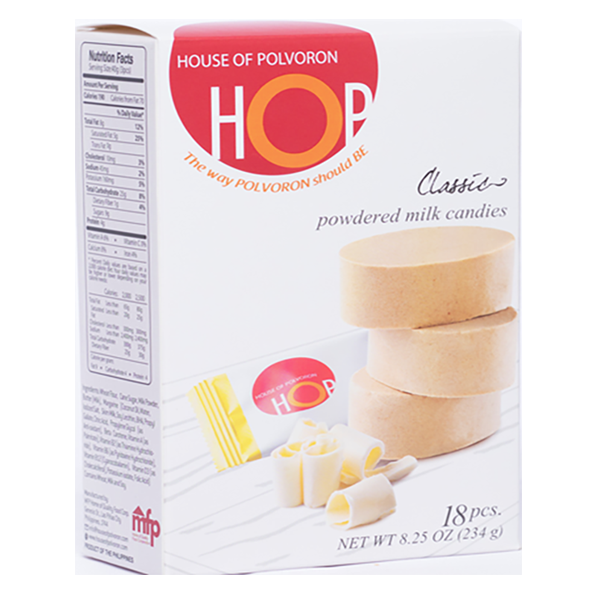 Hop Powdered Milk Candies Classic Individual Box 18pcs 234g