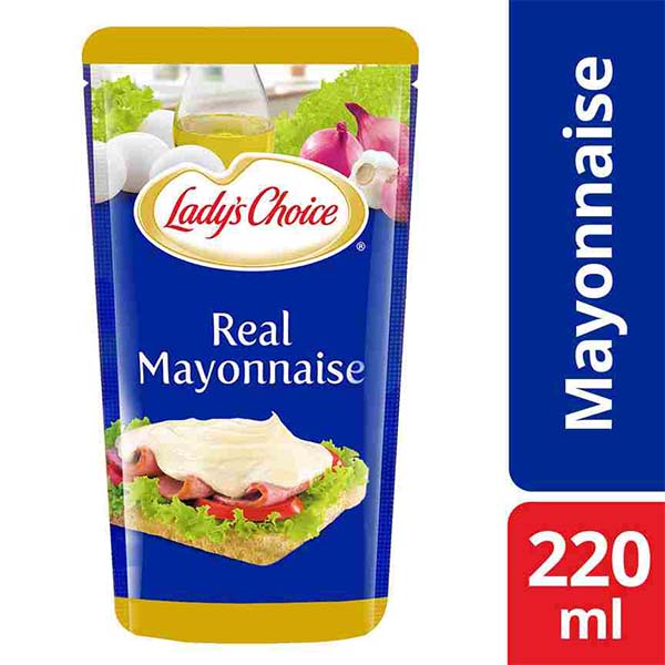 Lady's Choice Real Mayonnaise Regular 220ml Pouch