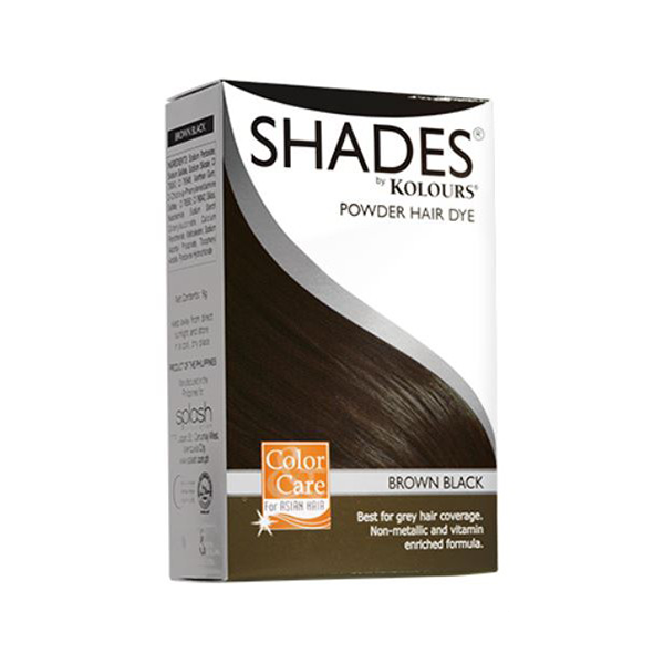 Shades Kolours Powder Hair Dye Brown Black 9g