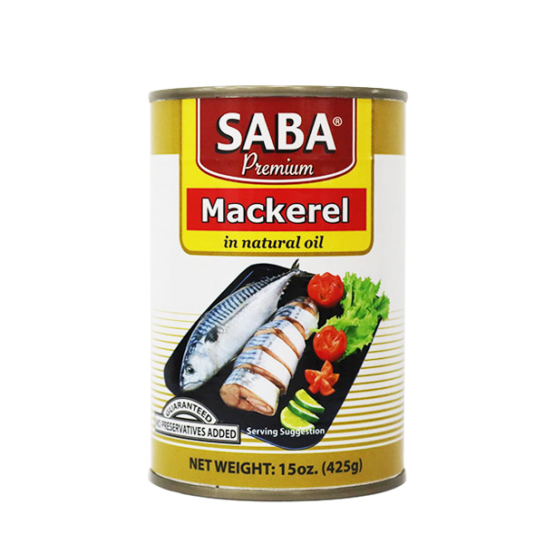Saba Premium Mackerel in Natural Oil 425g