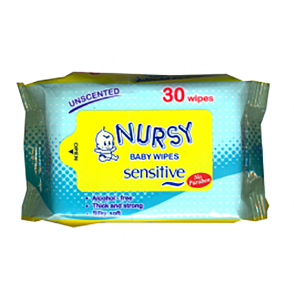 Nursy Baby Wipes (30 Wipes) Unscented