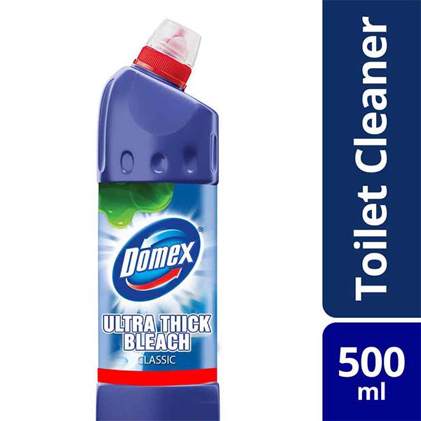 Domex Ultra Thick Bleach Toilet Cleaner Classic 500ml Bottle