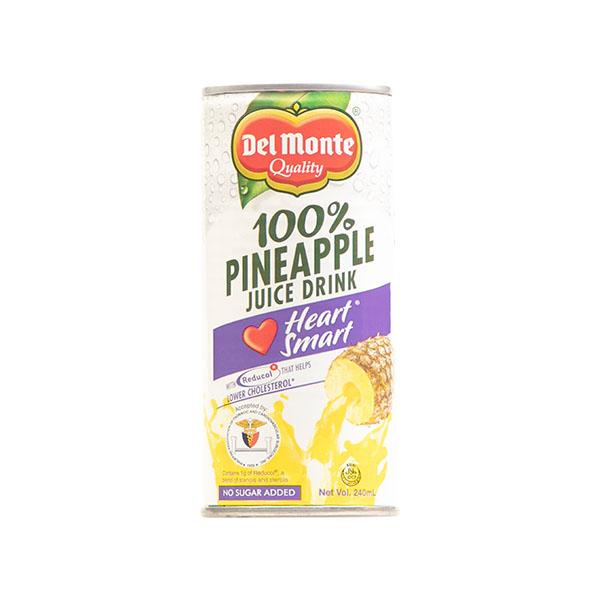 Del Monte 100% Pineapple Juice Heart Smart 240ml