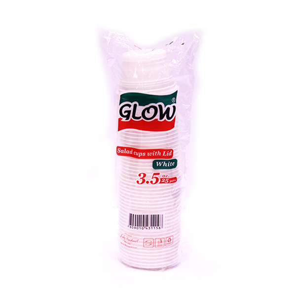 Glow Salad Cups with LID 40x3.5oz 25pcs