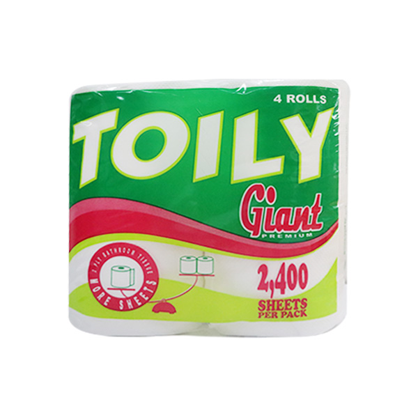 Toily Giant Bathroom Tissue 2‑Ply 24 Packs of 4 Rolls
