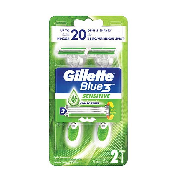 Gillette Blue 3 Sensitive Skin Razor 2pcs