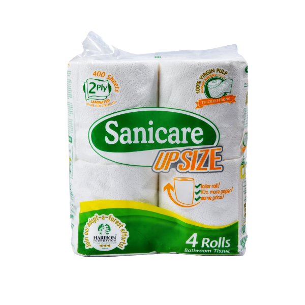 Sanicare Bathroom Tissue 2 Ply 400 Sheets 4 Rolls