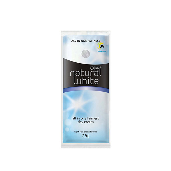 Olay Natural White Blue Non-Reseal Sachet Light All In One Fairness Day Cream 7.5g