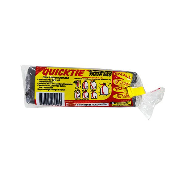 Quicktie Trash Bag Small Black 50/10s