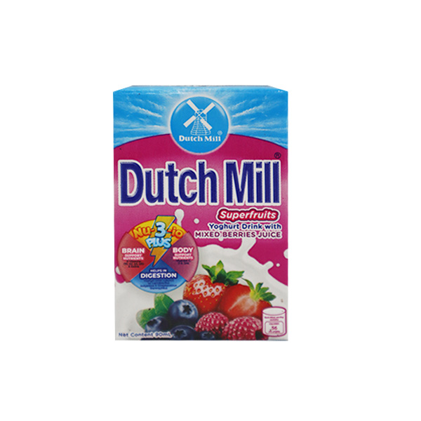 Dutch Mill Superfruits Yoghurt Drink With Mixed Berries Juice 90ml