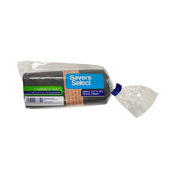 Savers Select Trash Bag Black Small 20pcs