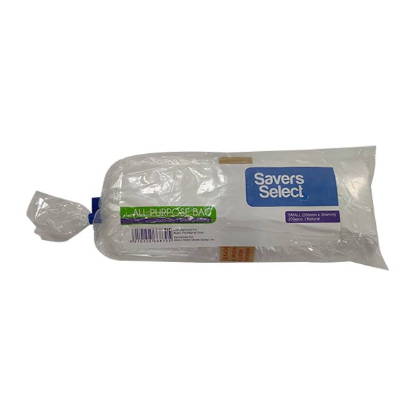 Savers Select All Purpose Food Grade Bag Natural 200Pcs