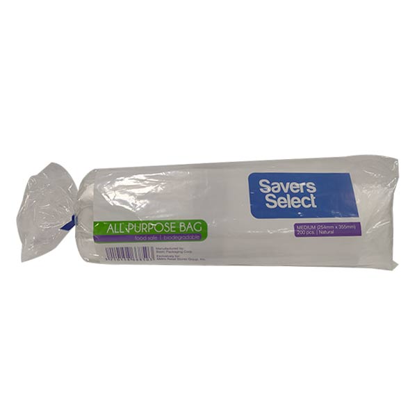 Savers Select All Purpose Food Grade Bag Natural 200Pcs