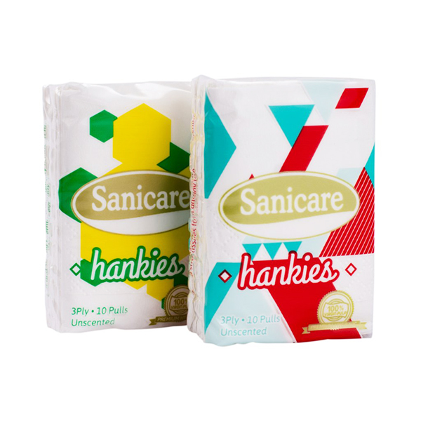 Sanicare Hankies 3Ply 10 Pulls