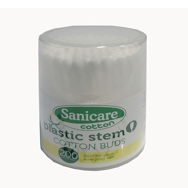 Sanicare Plastic Stem Cotton Buds 200s