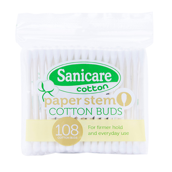 Sanicare Paper Stem Cotton Buds 108s