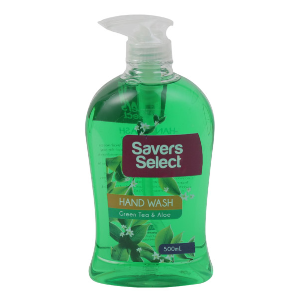 Savers Select Hand Wash Green Tea And Aloe 500ml