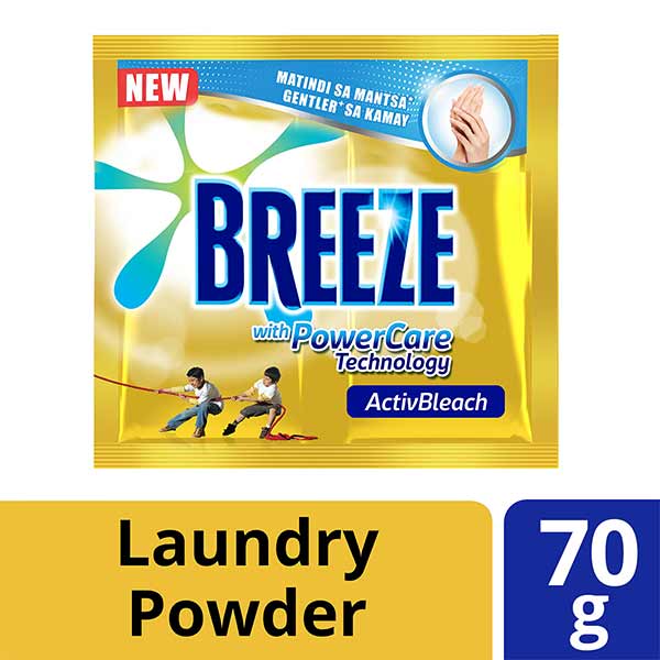 Breeze Powder Detergent ActivBleach with Powercare Technology 70G 6s