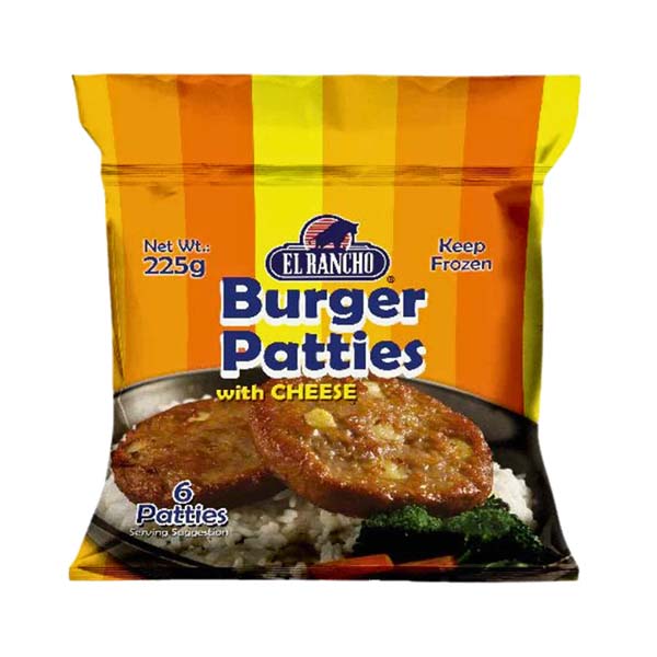 El Rancho Burger Patties with Cheese 225g