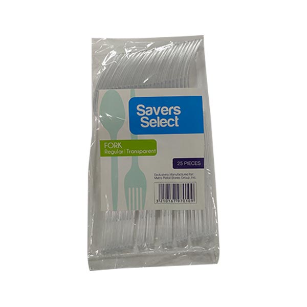 Savers Select Fork Regular Transparent 100/25's