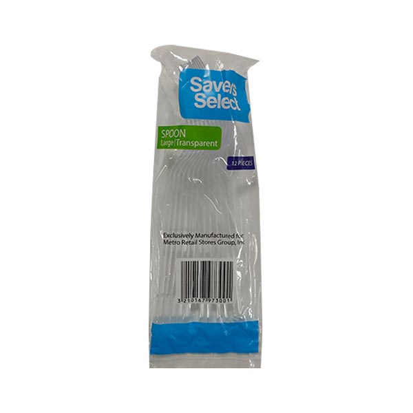 Savers Select Large Transparent Spoon 100/12's