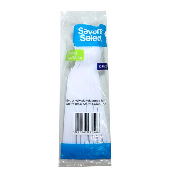 Saver Select Spoon Large White 12pcs