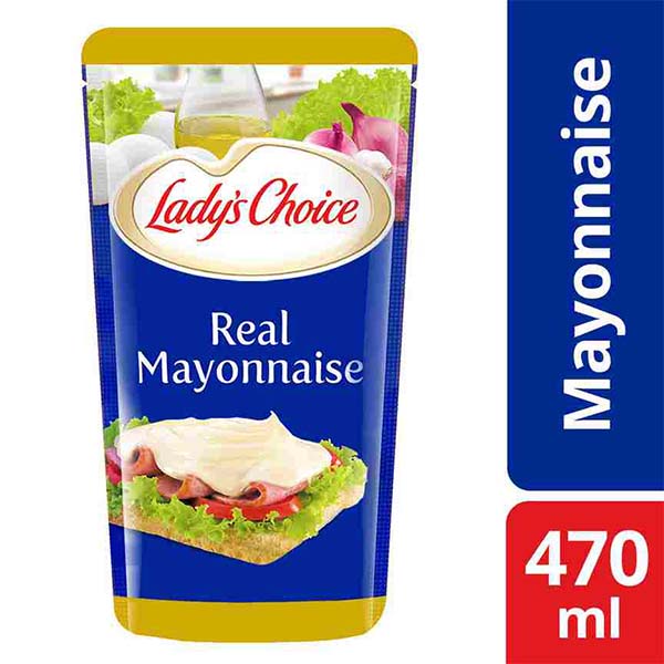Lady's Choice Real Mayonnaise Regular 470ml Pouch