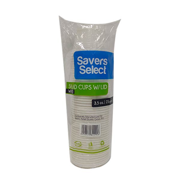 Saver Select Salad Cups With Lid 3.5oz 25pcs