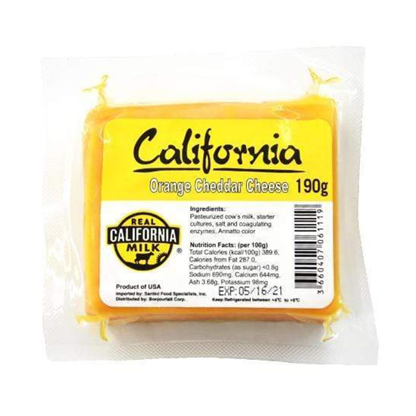 California Orange Cheddar Cheese 190g