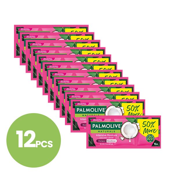 Palmolive Shampoo Intensive Moisture Triple Chamber 15ml - 12pcs