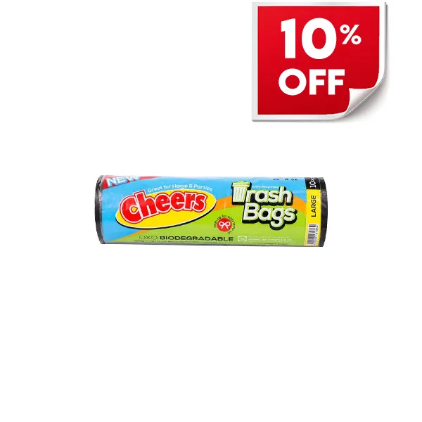 Cheers Trash Bag Black Large 10pcs