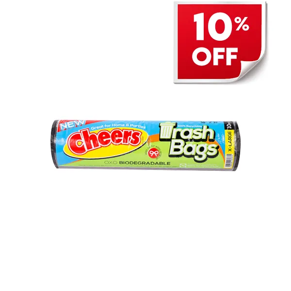 Cheers Trash Bag Black XL 10pcs