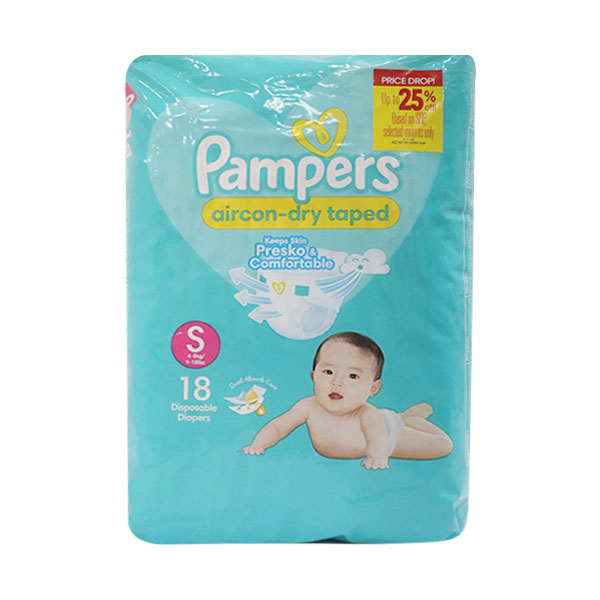 Pampers Baby Dry Economy Small 18s x 6