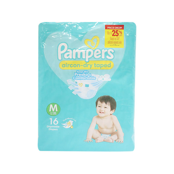 Pampers Baby Dry Economy Medium 16s x 6