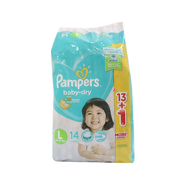 Pampers Baby Dry Economy Large 14s x 6