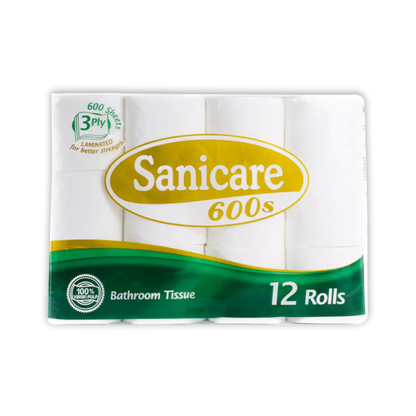 Sanicare B.T 3P 600Shts 12's