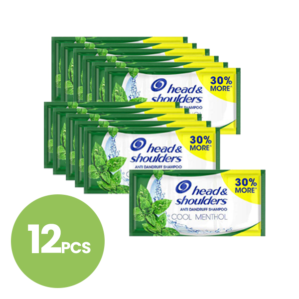 Head And Shoulders Shampoo Cool Menthol 12ml Tri - 12pcs