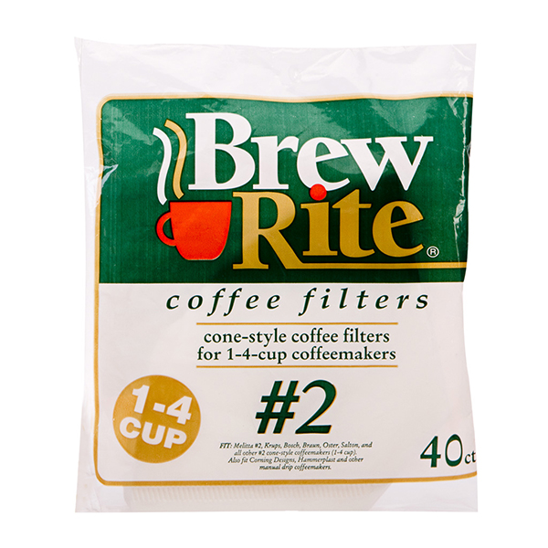 Brew Rite 40-401 Coffee Filter-#2 Cone