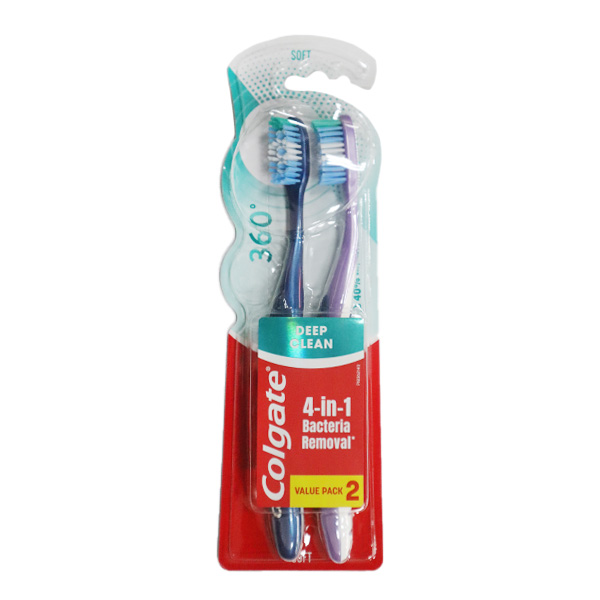 Colgate Toothbrush 360 Wholemouth Clean Twinpack 12x2