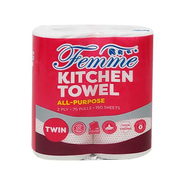 Femme All Purpose 6 Rolls 75 Pulls 2 Ply 6Pack