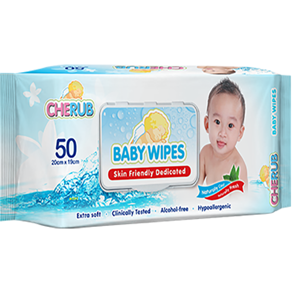 Cherub Baby Wipes 50 Sheets