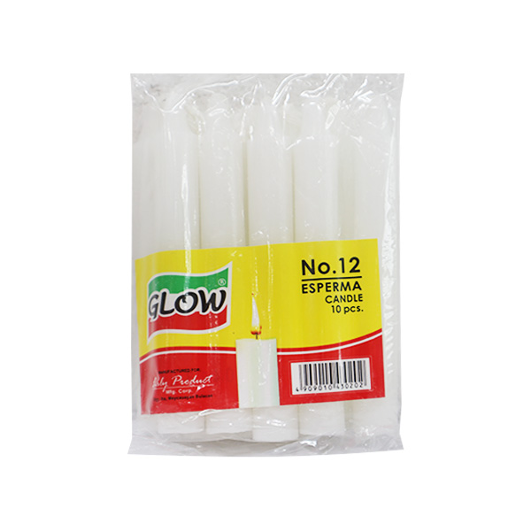 Glow White Candle #12 10s